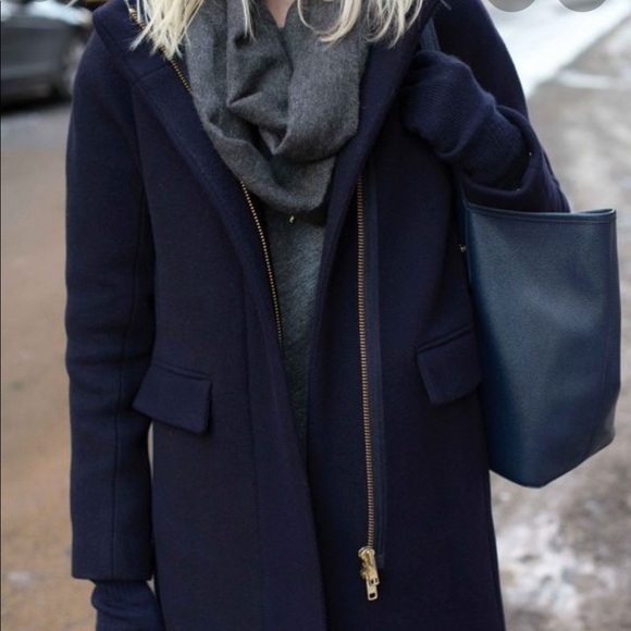 JCREW Factory Cocoon Peacoat - Navy - Sz 0 - Picture 1 of 5